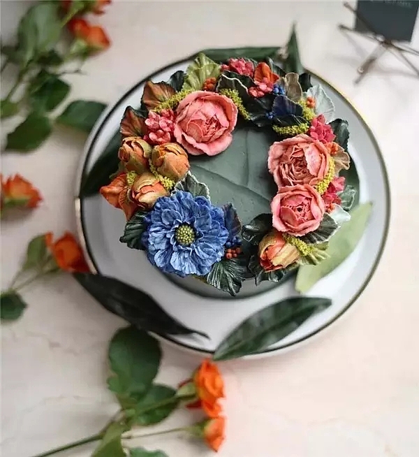 蛋糕，花朵，创意，食品，
